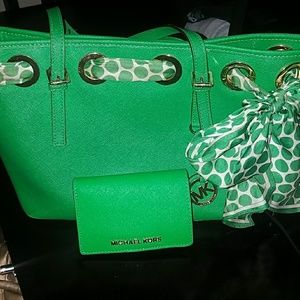 Michael Kors Purse with Matching Wallet
